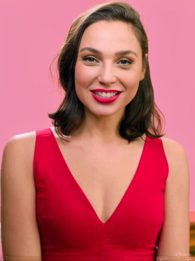 Gal Gadot on red carpet juxtaposed with social media reactions