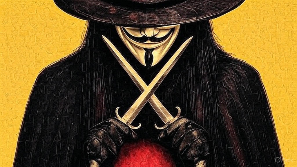 Guy Fawkes mask symbol in HBO and DC Studios’ upcoming V for Vendetta adaptation