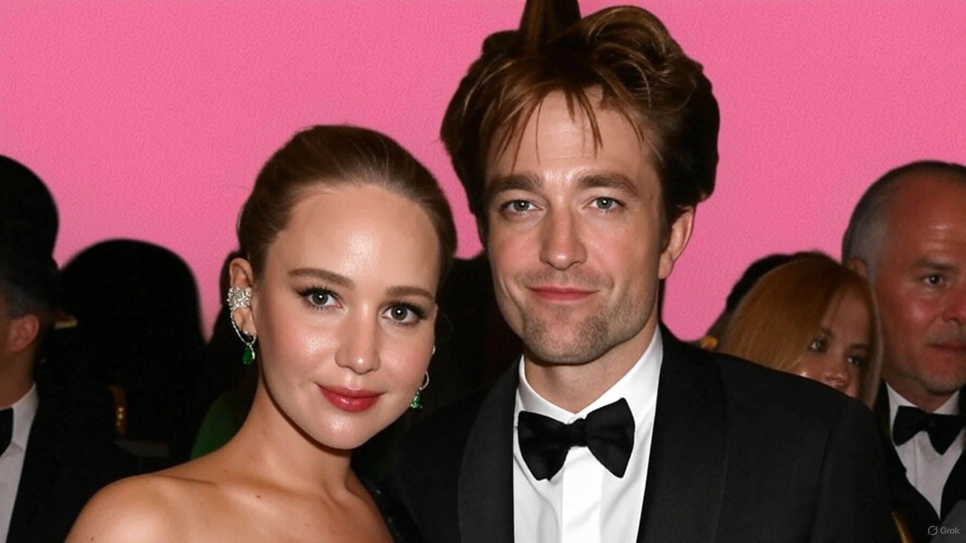 Behind-the-scenes image of Jennifer Lawrence and Robert Pattinson filming Die, My Love.