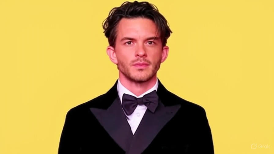 Actor Jonathan Bailey poses for People magazine’s 2025 Sexiest Man Alive cover photoshoot in lake scene