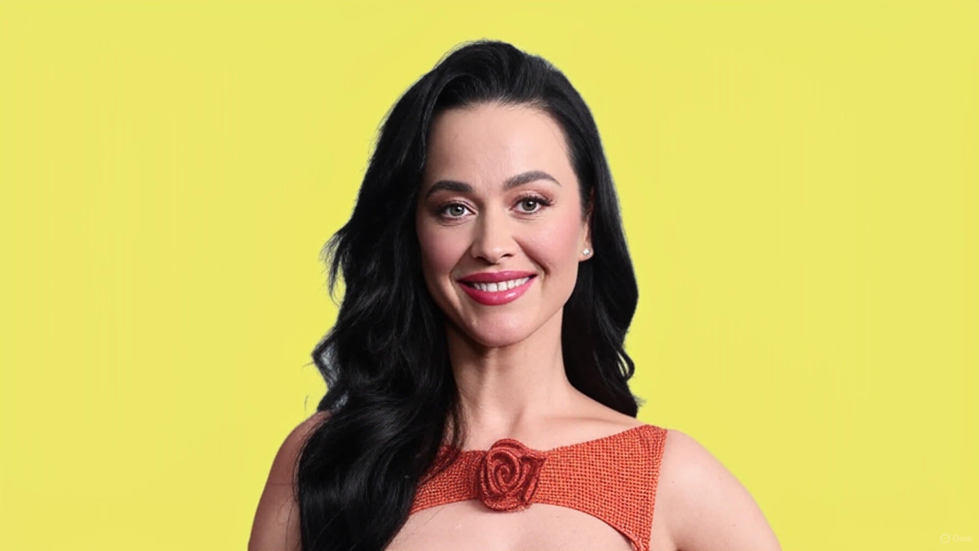 Katy Perry with bruised self-portrait promoting her new single Bandaids