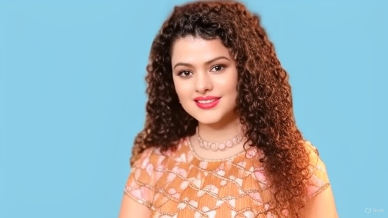 Bollywood singer Palak Muchhal smiling with children