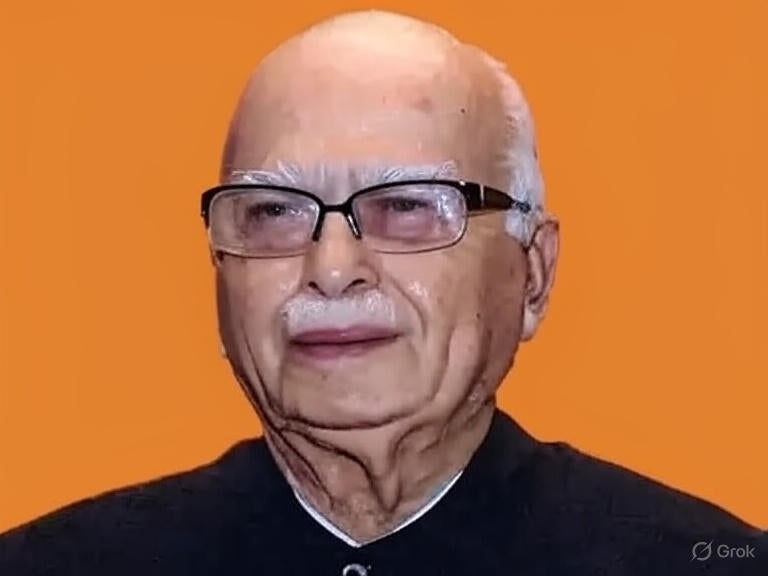 PM Modi greets LK Advani with folded hands during a heartfelt birthday meeting symbolizing respect and political legacy.