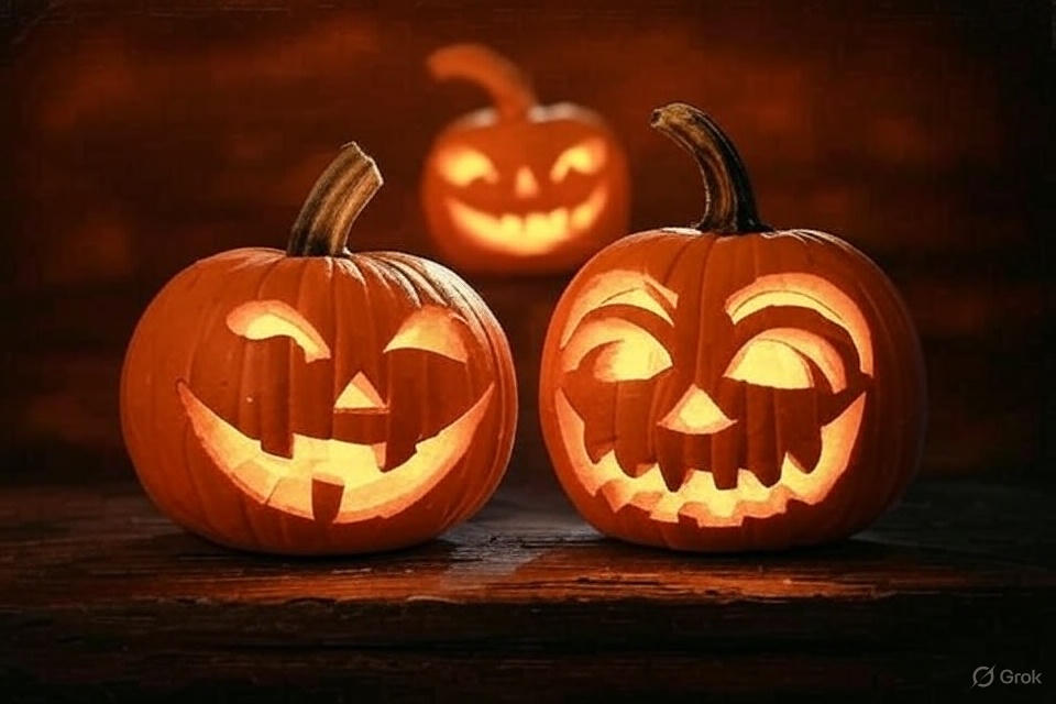 Massive LED Sphere pumpkin display in Las Vegas on Halloween night 2025, capturing worldwide attention and going viral online.