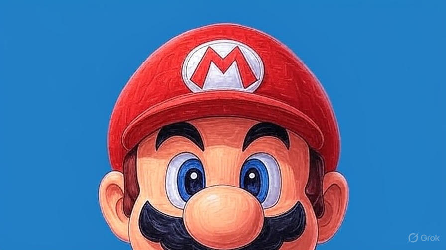 Promotional poster teasing The Super Mario Galaxy Movie with stars and castle backdrop