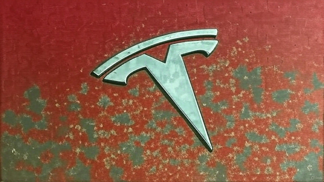 Tesla Diner Halloween 2025 event with Optimus robot, Cybertruck, and festive crowd