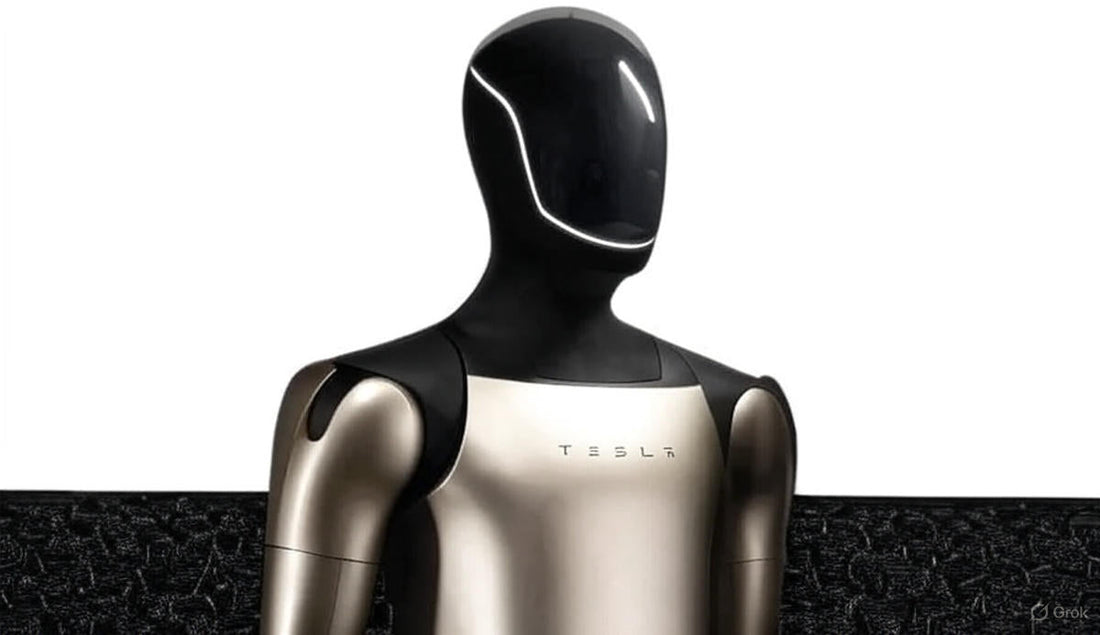 Elon Musk presenting Optimus robot at Tesla shareholder meeting