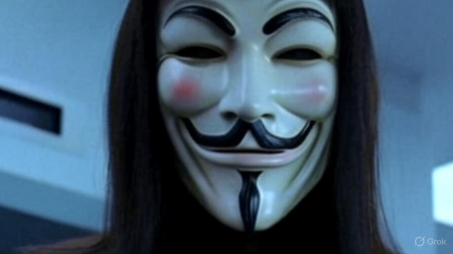 V for Vendetta 20th anniversary tweet by @DiscussingFilm celebrating 20 years of rebellion and freedom